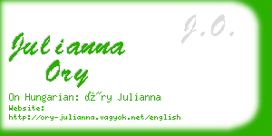 julianna ory business card